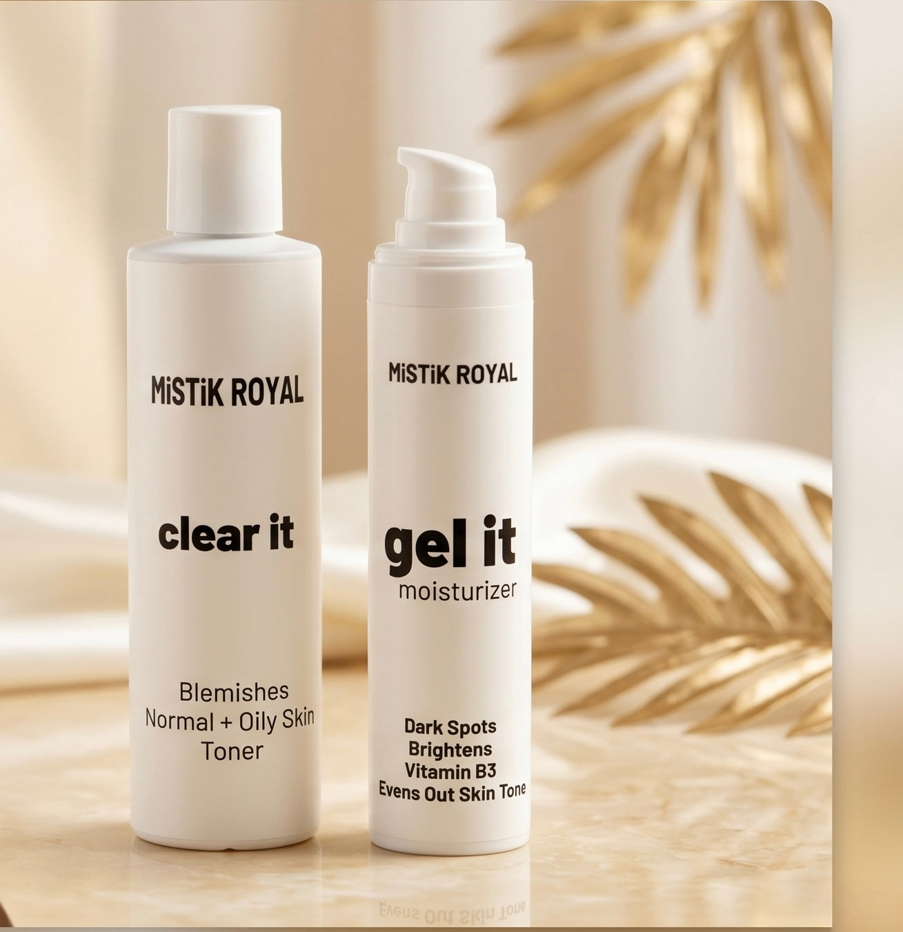 Toner + Moisturizer: